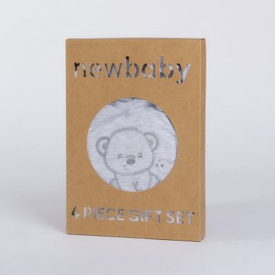 New Baby Kojenecká soupravička do porodnice Sweet Bear šedá Šedá – Zboží Dáma
