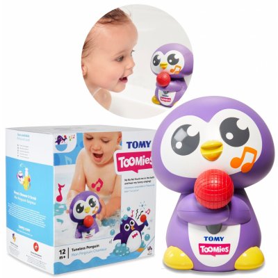 Tomy hračka do vany tučňák junior fialová/bílá 16 cm – Zboží Mobilmania