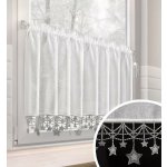 Vánoční dekorační krátká vitrážová záclona do kuchyně STARS II. 150x60 cm MyBestHome – Hledejceny.cz