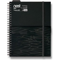 Foldermate Nest A5 Černá spirálový blok s kapsou 80 listů
