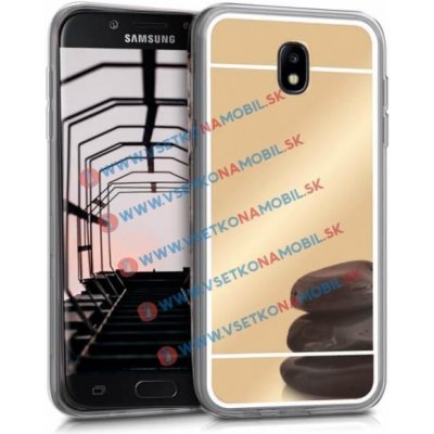 Pouzdro VSECHNONAMOBIL 4041 Zrcadlový silikonový obal Samsung Galaxy J7 2017 (J730) zlatý – Zboží Mobilmania