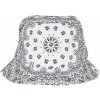 Klobouk Urban Classics Bandana Print Bucket Hat bílá