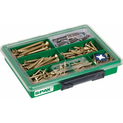 Spax Sada vrutů se zápustnou hlavou PZ v 7 rozměrech a bitů, Yellox, 199dílná – Sleviste.cz