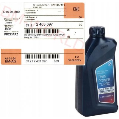 BMW Twin Power Turbo LL-17 FE+ 0W-20 1 l | Zboží Auto