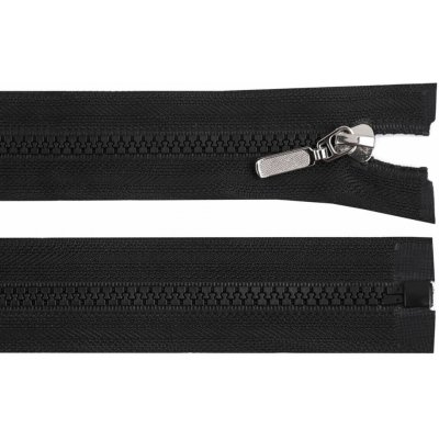 Zip kostěný dělitelný No 5 délka 70 cm - bundový s ozdobným jezdcem barva 322 černá – Zboží Mobilmania