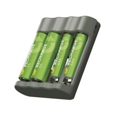 GP Nabíječka baterií GP Recharge B441 + 2× AA Recharge 2100 mAh + 2× AAA Recharge 800 mAh – Sleviste.cz