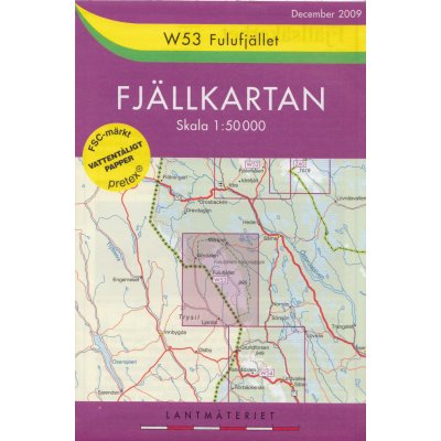 Fulufjället W53 1:50t turistická mapa (Švédsko)