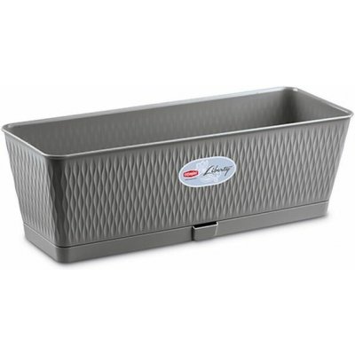 truhlík 50cm kam.šedý LIBERTY+miska,š18,v.16cm, plast – Hledejceny.cz