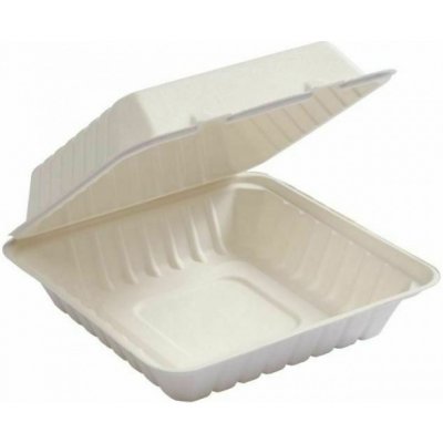 Gastro obaly s.r.o. Menubox jednodílný z cukrové třtiny 23x23x7,6cm – Zboží Mobilmania