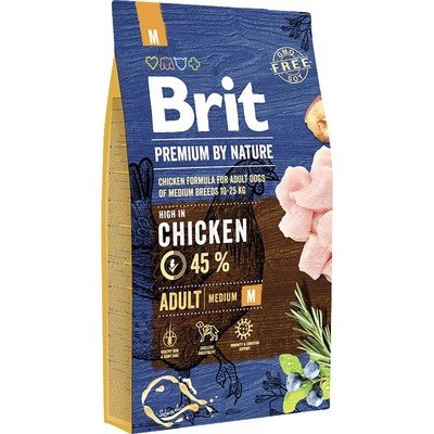 Granule pro psy Brit Premium by Nature Adult M 8 kg