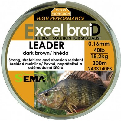 Sema šňůra Leader hnědá 300m 0,27mm 45,5kg – Zboží Dáma