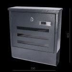 Poštovní schránka (350x415x125mm, hrúbka 0.6mm), max. formát listu: A4, antracitová – Hledejceny.cz