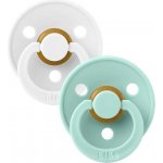 Bibs Colour přírodní kaučuk 2ks White / Mint – Zboží Mobilmania
