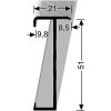 Profily a lišty pro zateplení Küberit Schodový profil Černá F16 21x51mm