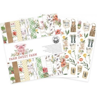 Piatek 13 Sada oboustranných papírů na scrapbook 30x30cm 12 listů P13 Farm Sweet Farm - 1 balení – Hledejceny.cz