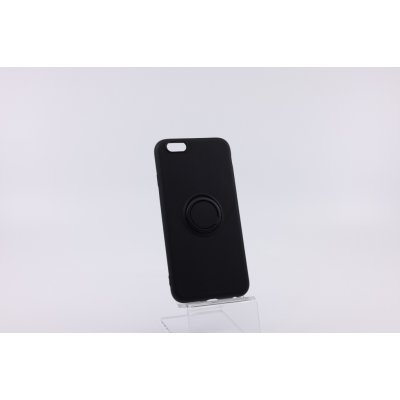 Pouzdro Bomba Měkký silikonový obal s kroužkem pro iPhone - černý iPhone 6s, 6 P006_IPHONE_6S-_6_BLACK