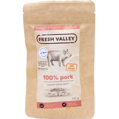 Fresh Valley lyofilizované pamlsky vepřové Dog treats lyo freeze dried 20 g