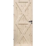 Loft Interiérové dveře 80 L, 846 × 1985 mm, masivní dřevo, levé, borovice, plné Z49256 – Sleviste.cz