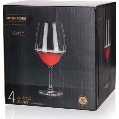 MAISON FORINE Sada sklenic na Bordeaux MARTA 4 x 720 ml – Zboží Mobilmania