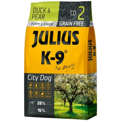 Julius K9 Grain Free Puppy & Junior City Dog Duck & Pear 10 kg