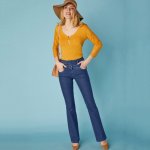 Blancheporte Bootcut džíny s vysokým pasem modré – Zbozi.Blesk.cz