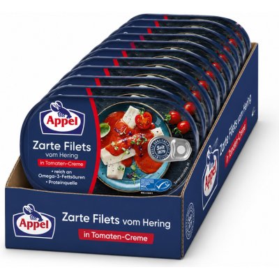 Appel sleďové filety tomátovém krému 10 x 200 g – Zbozi.Blesk.cz