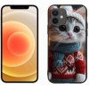 Pouzdro a kryt na mobilní telefon Apple mmCase na iPhone 12 mini kotě ve svetru