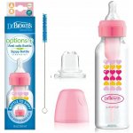 Dr.Brown´s láhev antikolik Options+ úzka 2v1 s hubičkou růžová 250ml – Zboží Dáma