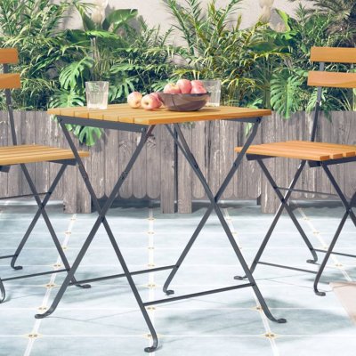 OMAXI 151839 Bistro stolek 55 x 54 x 71 cm masivní akáciové dřevo – Hledejceny.cz