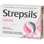 STREPSILS JAHODA BEZ CUKRU ORM 0,6MG/1,2MG PAS 24 – Hledejceny.cz
