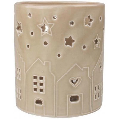 Anděl Přerov Svícen s domky porcelánový 10 x 11 x 10 cm – Hledejceny.cz