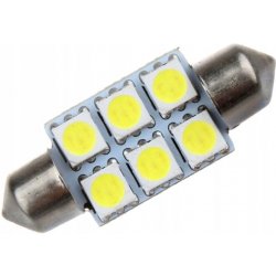 Rabel 39 mm 6 smd 5050 C5W C10W C15W SV8,5 bílá