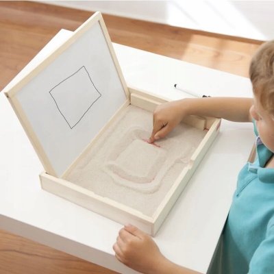 Akros Multisenzorická psací podložka s pískem a tabulí 30 cm – Hledejceny.cz