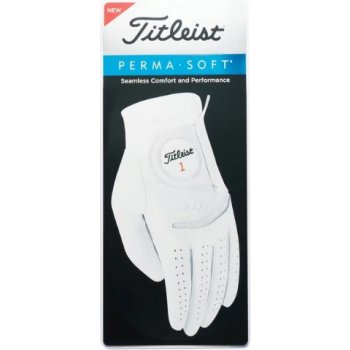 Titleist Perma Soft Mens Golf Glove bílá Levá ML
