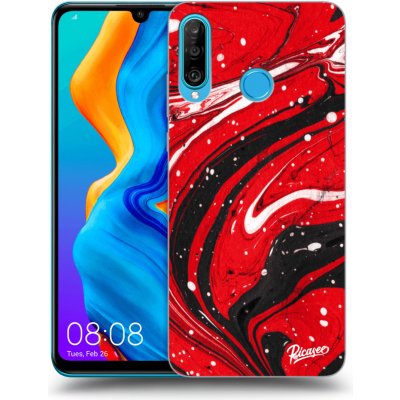 Pouzdro Picasee silikonové Huawei P30 Lite - Red black čiré – Zbozi.Blesk.cz