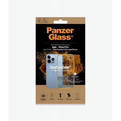 Pouzdro PanzerGlass ClearCaseColor Apple iPhone 13 Pro 0338 oranžové
