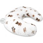 Miminu Kojící polštář podkova bavlna Méďa pilot bílá béžová – Zboží Dáma