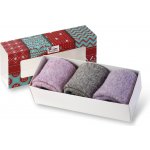 Wooline Dárkové balení ponožky 3v1 MERINO NATURAL WOOL 12 dámské – Hledejceny.cz