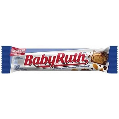 Baby Ruth čokoládová tyčinka s arašídy, karamelem a nugátem 53,8 g – Zboží Dáma