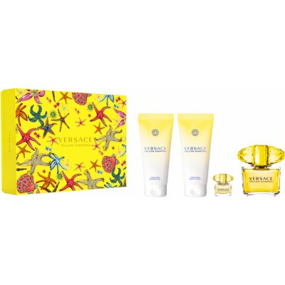 Versace Yellow Diamond Woman EDT 90 ml + sprchový gel 100 ml + tělové mléko 100 + EDT 5 ml dárková sada – Zbozi.Blesk.cz