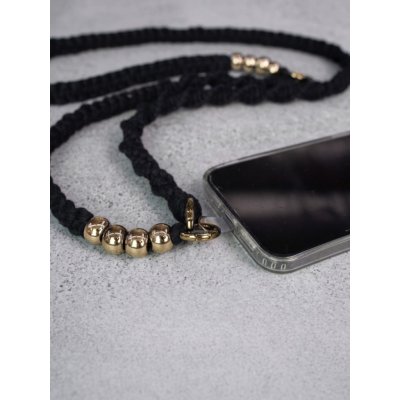 Doke popruh na telefon GOLD black – Zboží Mobilmania
