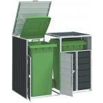 vidaXL box na 2 popelnice 144 x 81 x 113 cm ocel antracitový – Zboží Dáma
