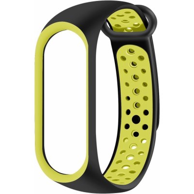 Eternico Sporty pro Xiaomi Mi band 5, 6, 7 solid black and yellow APW-XMI7SP-SBY – Sleviste.cz