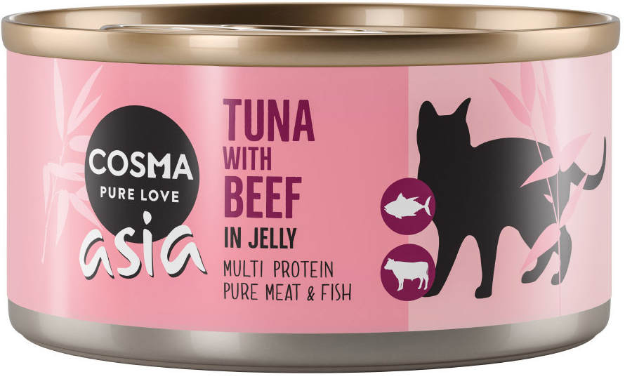 Cosma Thai Asia v želé Tuňák s hovězím 6 x 170 g