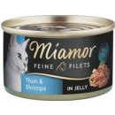 Krmivo pro kočky Miamor Cat Filet tuňák & krevety jelly 100 g