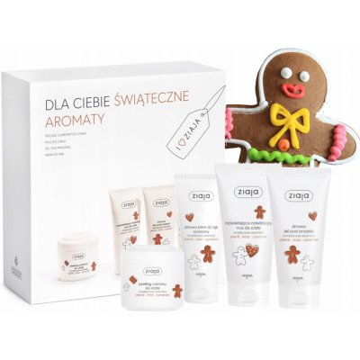 Ziaja Gingerbread tělový peeling Gingerbread 200 ml + tělová pěna Gingerbread 160 ml + krém na ruce Gingerbread 50 ml + sprchový gel Gingerbread 160 ml dárková sada