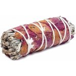 Nefertitis Šalvěj bílá s plátky růží vykuřovací svazek NF31669 cca 10 cm – Hledejceny.cz