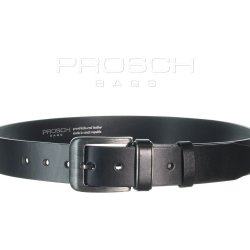 Prosch Bags kožený pásek jeans 02/PR01 černý