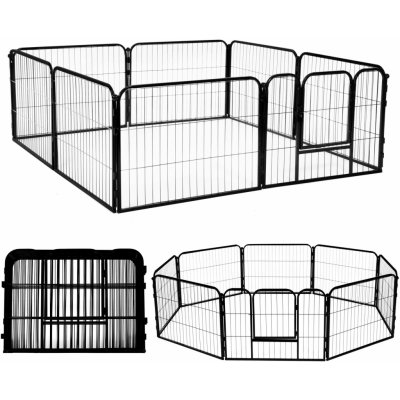 Springos Skladací ohrádka pro psa výběh pro štěnata 215 x 60 cm PA1002 – Zboží Dáma