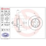 Brzdový kotouč BREMBO 08.7165.11 | Zboží Auto